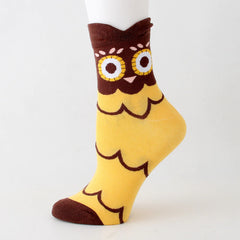 Kreative Cartoon -Owl -Socken Frauen -Baumwollsocken direkter Versorgung