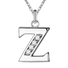 26 Letters English Trendy Street Fashion Couple Creative Simple All-fitting Diamond Studded Fashion Necklace