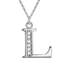 26 lettres anglaises à mode tendance couple de mode créative simple collier de mode cloué en diamant simple en diamant