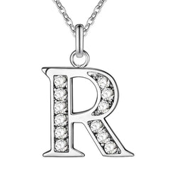 26 Letters English Trendy Street Fashion Couple Creative Simple All-fitting Diamond Studded Fashion Necklace