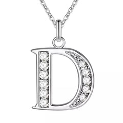 26 Letters English Trendy Street Fashion Couple Creative Simple All-fitting Diamond Studded Fashion Necklace