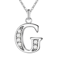 26 Letters English Trendy Street Fashion Couple Creative Simple All-fitting Diamond Studded Fashion Necklace