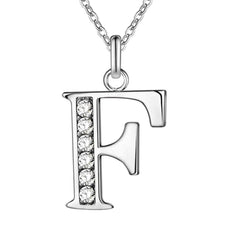 26 lettres anglaises à mode tendance couple de mode créative simple collier de mode cloué en diamant simple en diamant