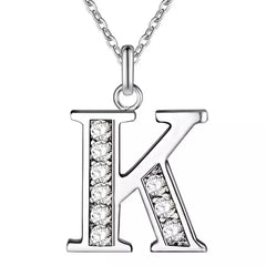 26 lettres anglaises à mode tendance couple de mode créative simple collier de mode cloué en diamant simple en diamant