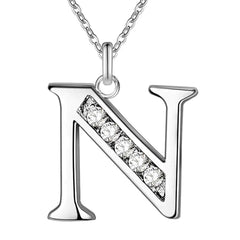 26 lettres anglaises à mode tendance couple de mode créative simple collier de mode cloué en diamant simple en diamant