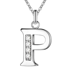 26 Letters English Trendy Street Fashion Couple Creative Simple All-fitting Diamond Studded Fashion Necklace