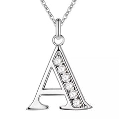 26 lettres anglaises à mode tendance couple de mode créative simple collier de mode cloué en diamant simple en diamant