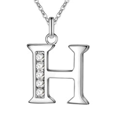 26 Letters English Trendy Street Fashion Couple Creative Simple All-fitting Diamond Studded Fashion Necklace