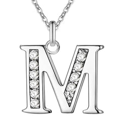 26 Letters English Trendy Street Fashion Couple Creative Simple All-fitting Diamond Studded Fashion Necklace