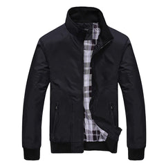 Men's Casual Jacket with Zipper Closure