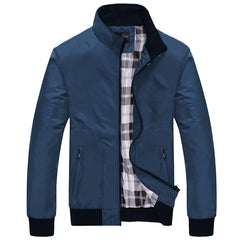 Men's Casual Jacket with Zipper Closure