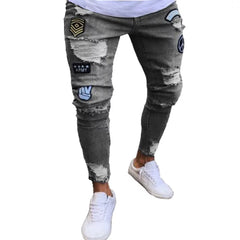 Jeans flacos cónicos de moda de moda de moda para hombres