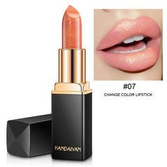 3D Glitter Lipstick Waterproof Lipstik Long Lasting Pigment Shimmer Color Changing Lipstick