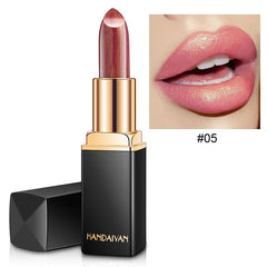 3D Glitter Lipstick Waterproof Lipstik Long Lasting Pigment Shimmer Color Changing Lipstick