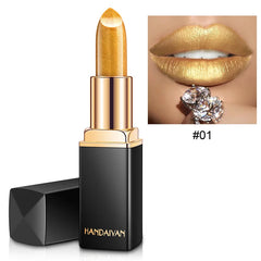 3D Glitter Lipstick Waterproof Lipstik Long Lasting Pigment Shimmer Color Changing Lipstick