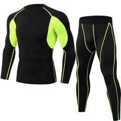 Ensemble de sports de base de base de base thermique d'hiver pour hommes