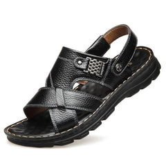 Neue Männer erste Schicht Cowide Strandschuhe Mode Freizeitschuhe Leichte und bequeme rutschfeste Sandalen Sommersandalen Männer Männer