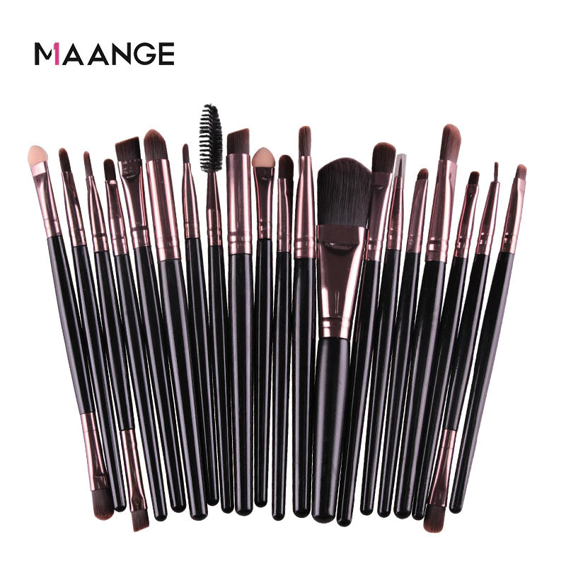 Cepillos de maquillaje de 20 piezas de 20 piezas Set de sombra de ojos Foundation Powder Eyeliner Eyelash Lip Cepillo Cosmética Herramientas de belleza de maquillaje