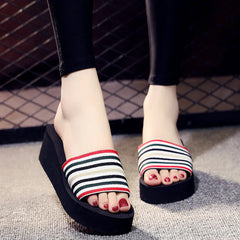 Candy Color Striped Mid Tach Slope Slifor