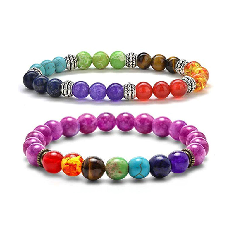 8mm Rainbow Natural Stone Bead Bracelet/Necklace/Handmade Jewelry Hot Sale