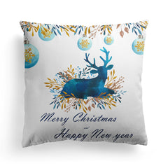 Christmas Watercolor Pillowcase Festival Homeware Heartwarming Cushion Cover