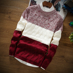 Men's Casual Slim Round Neck Knitting Sweater