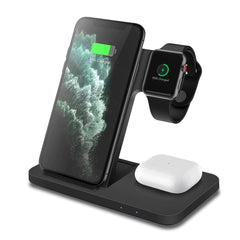 15W Fast Qi Wireless Ladegerät für iPhone 12 11 xs xr x 8 3 in 1 Ladestation für Apple Watch 6 5 4 3 2 AirPods Pro