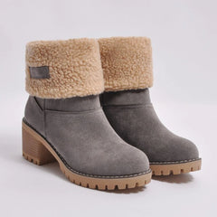 M.O.I Botas de lujo de peluche cortos de lujo de Women's Winter Winter