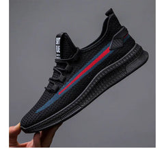 Spring Men's Shoes Trendy Casual Sports Shoes Fashionable Flying Woven Breathable Mesh Shoes Outdoor Running Shoes