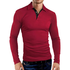 VanVene Herren Casual Polo Shirt Fashion Golf Tennis Business T -Shirt Classic Top Long Sleeve - UK S bis 2XL FBA