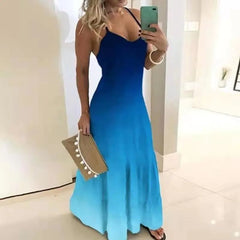 Fashion Slim Plus Size Maxi Dress Abito