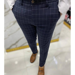 Wzór siatki męskiej Casual Slim Fit Pants