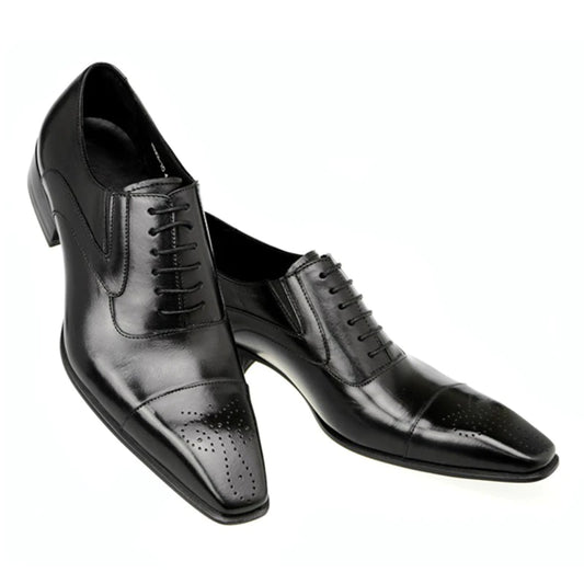 Zapatos de oxford de cuero para hombres