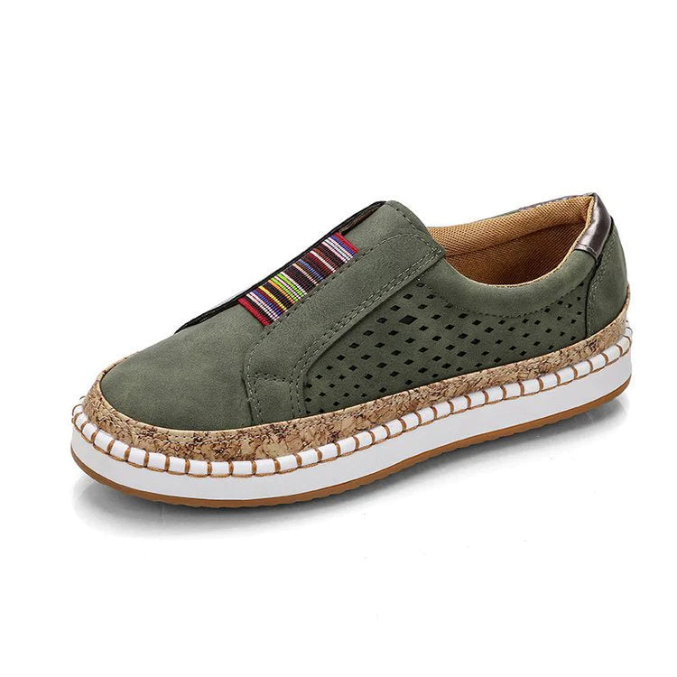 Damen Kick Flat Round-Toe Casual Vielseitige Anti-Rutsch atmungsaktiv bequeme leichte Sneaker