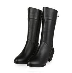 Women's Winter Square Heel Martin Boots