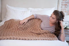 Chunky Knit Handmade Blanket Arm Knit Blanket Wool Blanket Sofa Throw Blanket Chunky Blanket