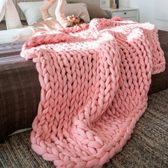 Chunky Knit Handmade Blanket Arm Knit Blanket Wool Blanket Sofa Throw Blanket Chunky Blanket