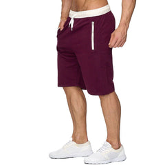 Cortos cortos activos para hombres Entrenamiento de entrenamiento de gimnasio Atlética Jogger Gym Pantalones atléticos con bolsillo con cremallera