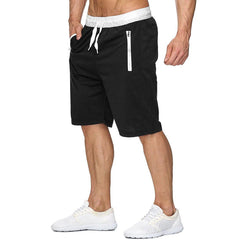 Entraînement de shorts actifs pour hommes Running Gym Athletic Jogger Gym pantalon de survêtement athlétique avec poche à fermeture éclair