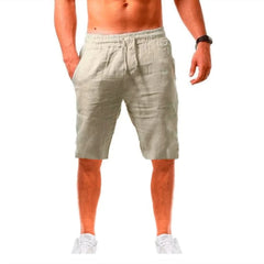 Short di lino per maschi casual classico in forma da 11 pollici in giro elastico pantaloncini da allenamento per la spiaggia da bagno in spiaggia pantaloncini da nuoto in spiaggia