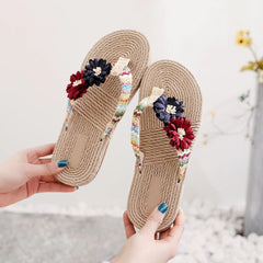 Trendy Floral Pinch Flip Flops