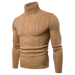 Men Turtleneck Lapel Pullover Knitwear