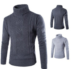 Men Turtleneck Lapel Pullover Knitwear