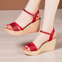 Wedge Heel High Heel Sandals Ladies Platform Sandals