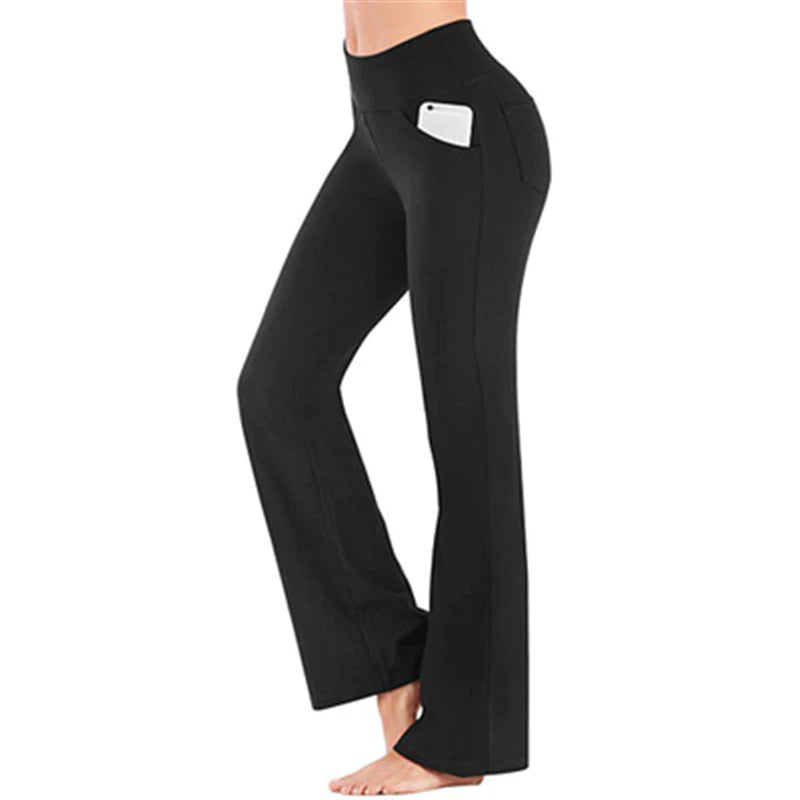 Mujer pantalones de yoga de ocio de la cintura alta