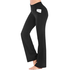 Mujer pantalones de yoga de ocio de la cintura alta