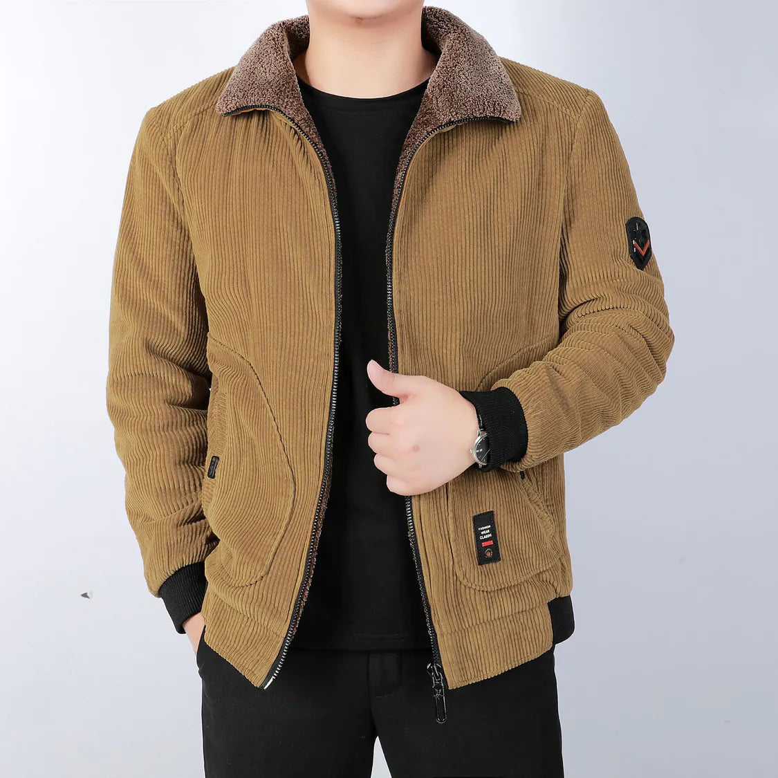 Men's Cotton and Down Jacket