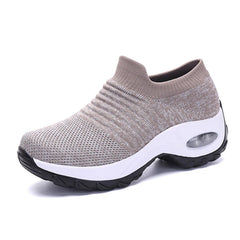 Frauen-Mesh-Slip-On-Patchwork-Sneaker