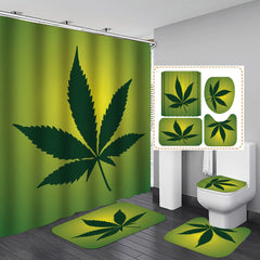 Colored Leaves 3D Digital Printing Home Decoration Shower Curtain Water Proof Shower Curtain