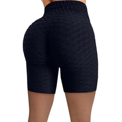 Shorts Grid Leggings Femmes Pantalons de yoga Running Fitness Pantalons de yoga plies High Waist Hip Stretch Biker Shorts